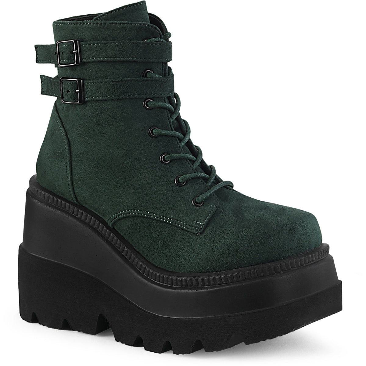 4 1/2" Wedge Pf Ankle Boot, Side Zip Pleaser Demonia SHA52/EMVS Main image