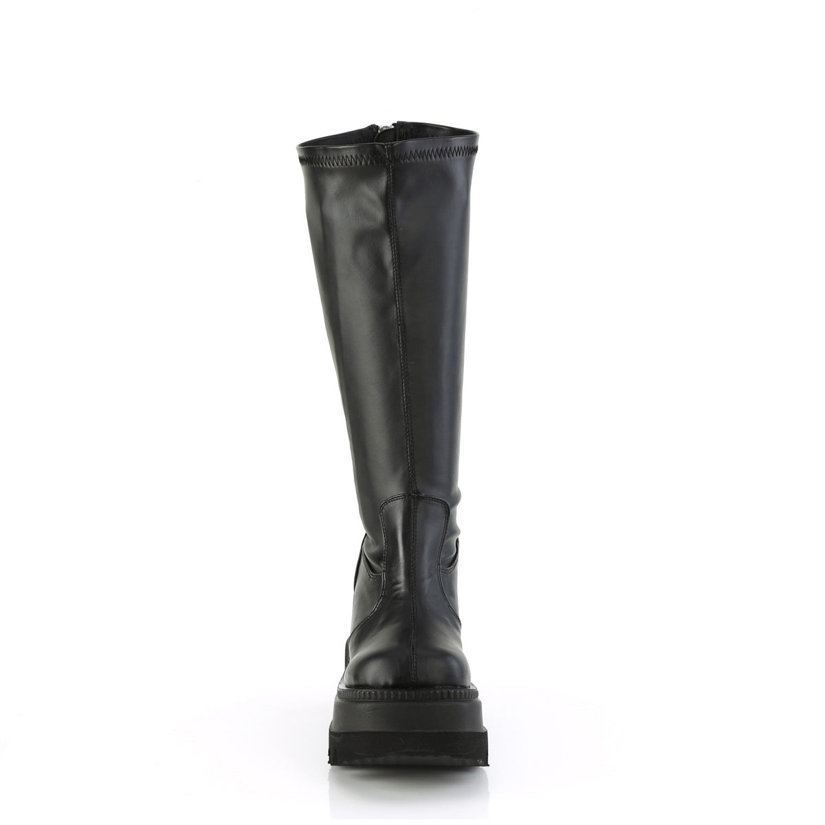Pleaser Wide Calf Knee High Wedge Platform Boots with Back Zip Secondary image