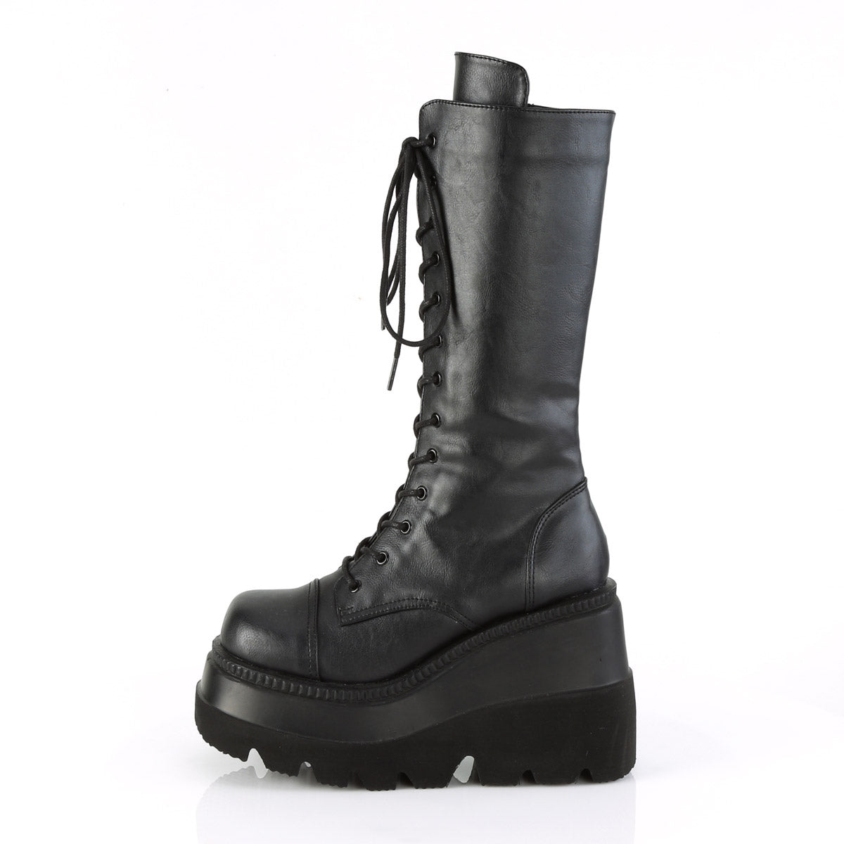 Demonia Shaker-72 4 1/2" Wedge Platform Lace-Up Mid-Calf Boots for Women Secondary image