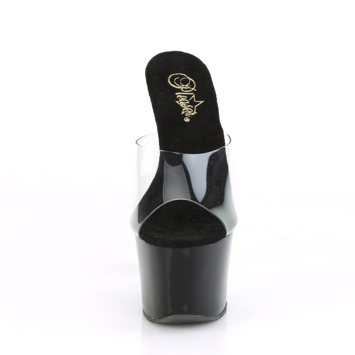 Pleaser 7-inch Heel Platform Slide Sandals with Rhinestone Accent for Women Secondary image