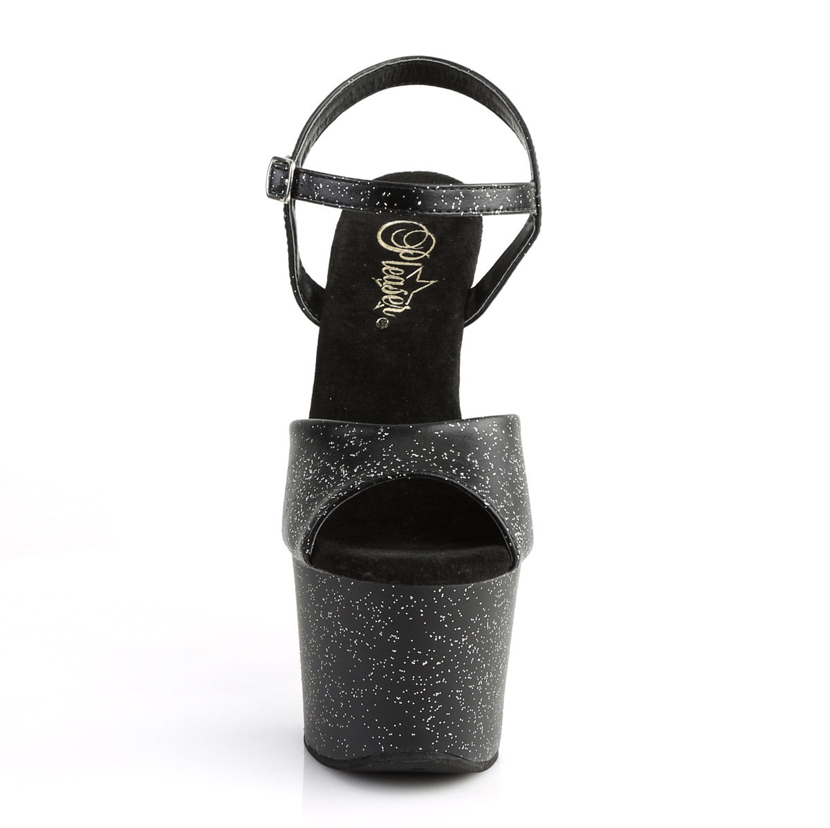 Pleaser 7" Heel Platform Ankle Strap Sandals with Mini Iridescent Glitter Secondary image