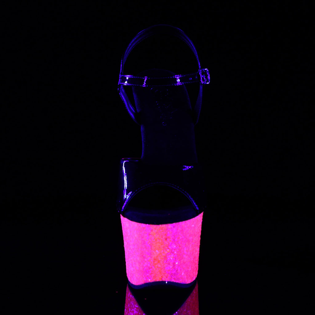 7" Heel, 2 3/4" PF Ankle Strap Sandal Pleaser Pleaser SKY/309UVLG