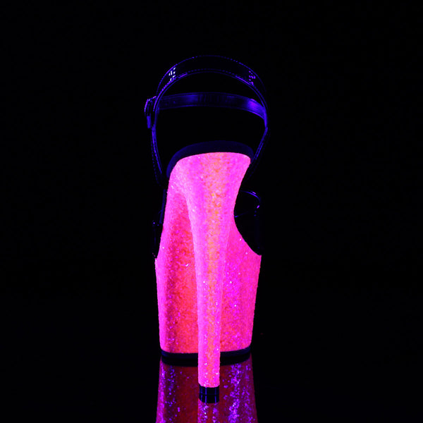 7" Heel, 2 3/4" PF Ankle Strap Sandal Pleaser Pleaser SKY/309UVLG