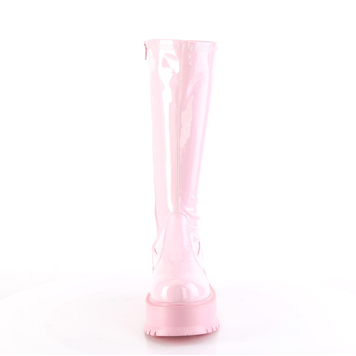 Demonia 2" Pf Str Knee High Boot, 1/2 Side Zip SLK200/BPHG Secondary image