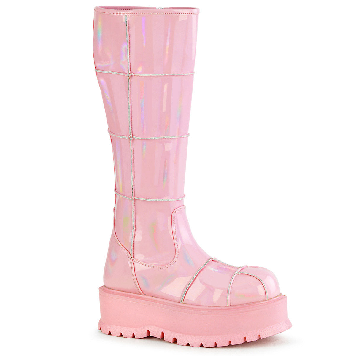 2" PF Knee High Boot, Side Zip Pleaser Demonia SLACKER/230 Main image