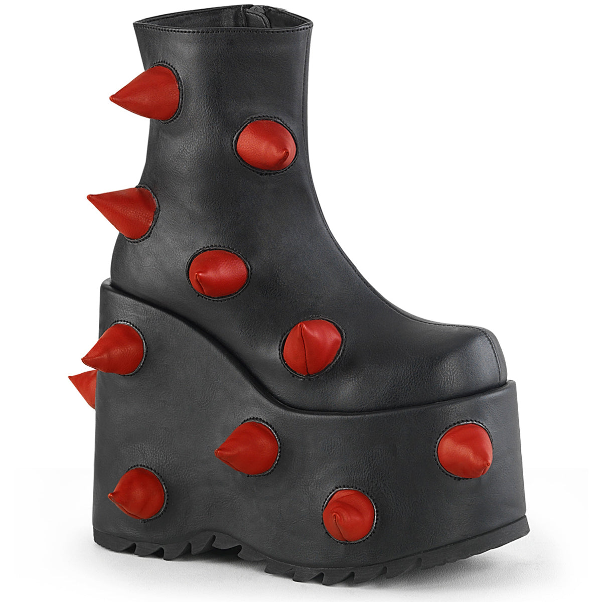 7" Pf Ankle Boot, Side Zip Pleaser Demonia SLAY77/B-RVL Main image