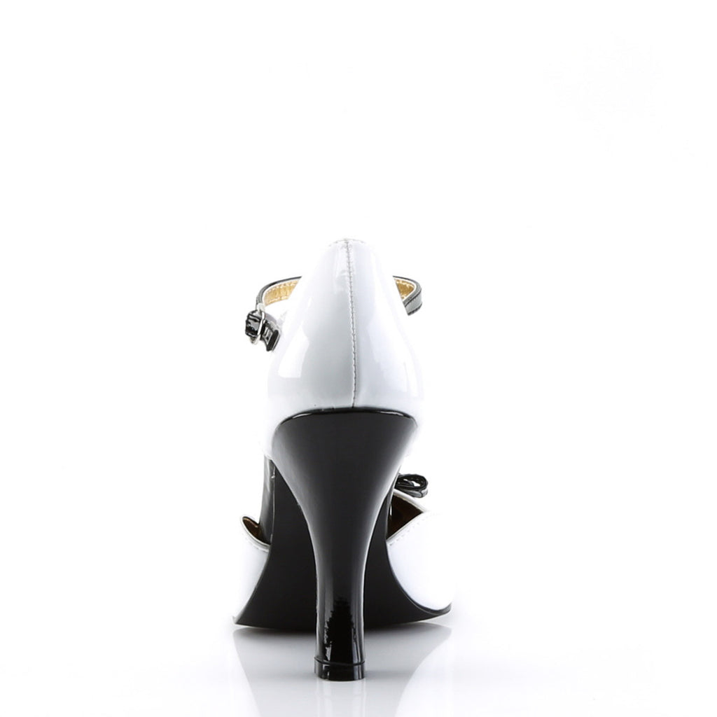 Sexy T-Strap Spat D'Orsay Pumps Mini Bow Spool High Heels Shoes Pleaser Pin Up Couture SMITTEN/10
