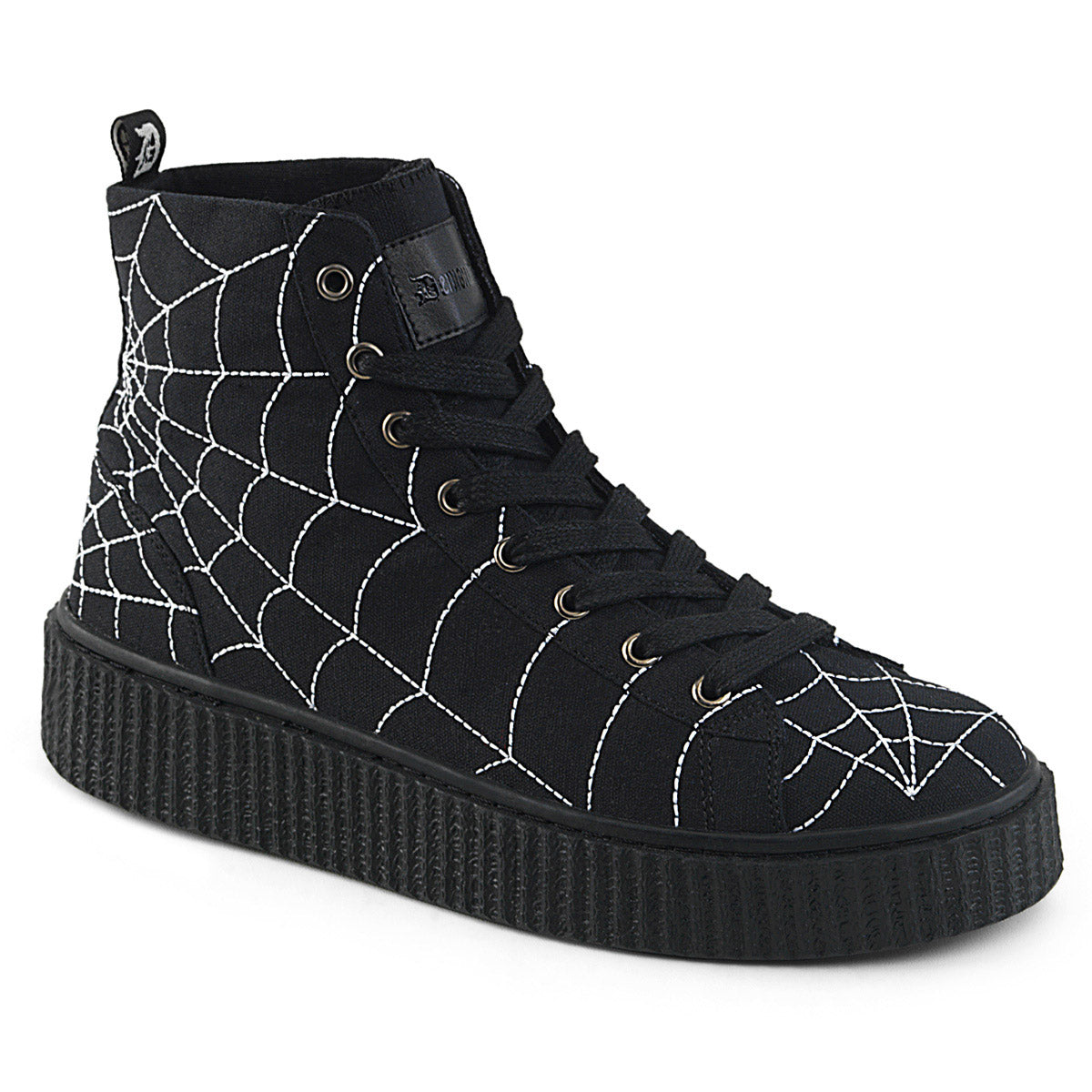 1 1/2"PF Round Toe  Lace-Up Front High Top Creeper Sneaker Pleaser Demonia SNEEKER/250 Main image