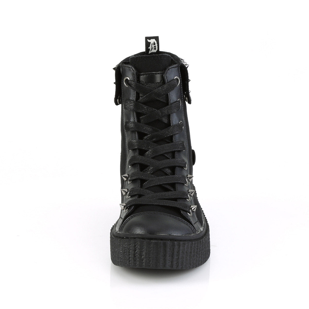 Demonia 1 1/2" PF Round Toe Lace-Up Front High Top Creeper Sneaker SNEEKER/266 Secondary image
