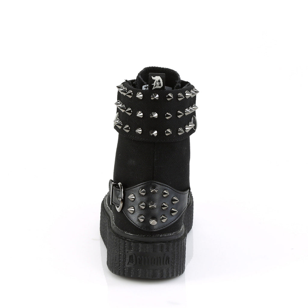 1 1/2" PF Round Toe Lace-Up Front High Top Creeper Sneaker Pleaser Demonia SNEEKER/266