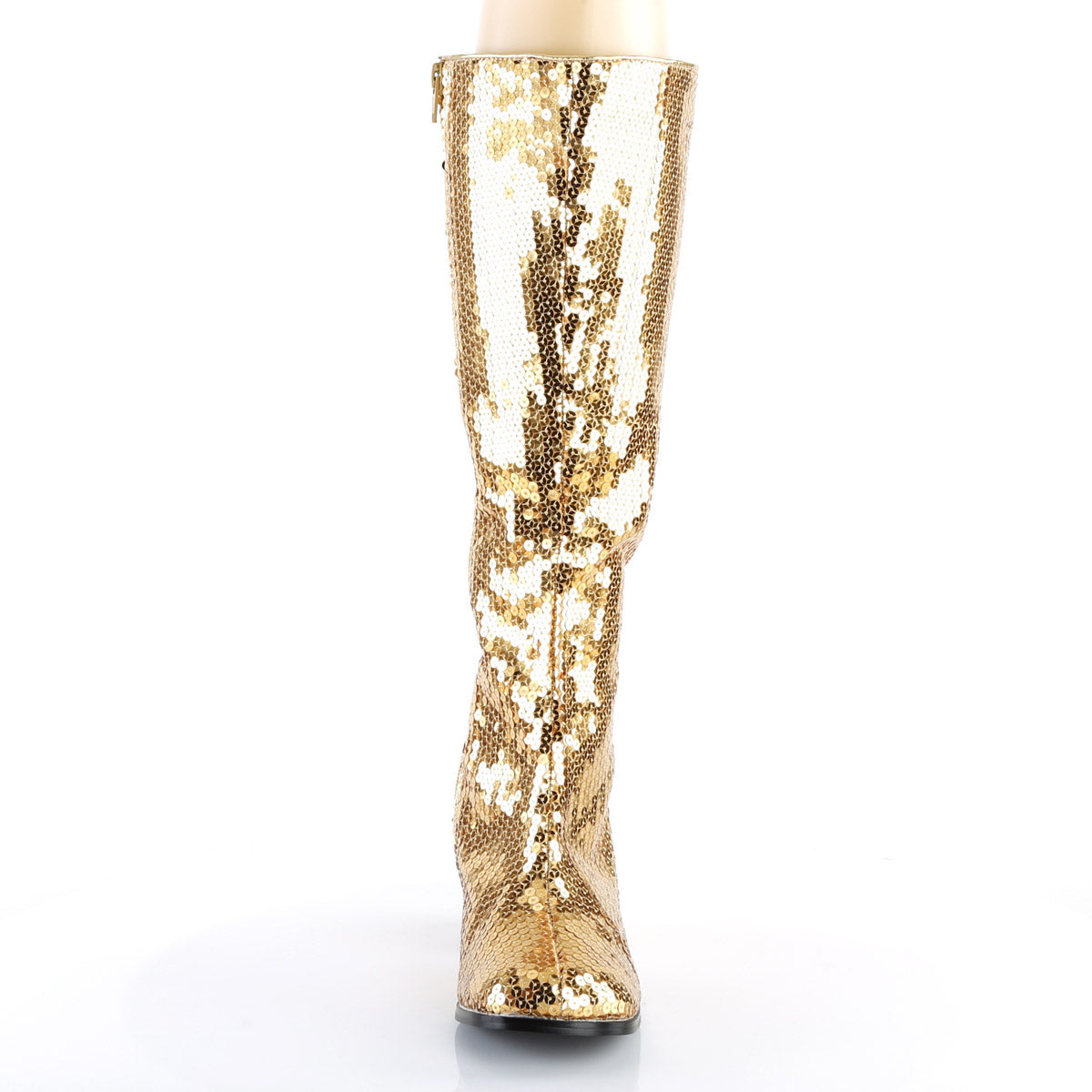Pleaser Bordello Sexy Sequins Side Zipper Knee High Gogo Boots Shoes SPECTACUL/300SQ Secondary image