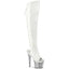7" Heel, 3" Textured Pf Over-The-Knee Boot, Side Zip Pleaser  SPEC3019/WPU/C-SCH
