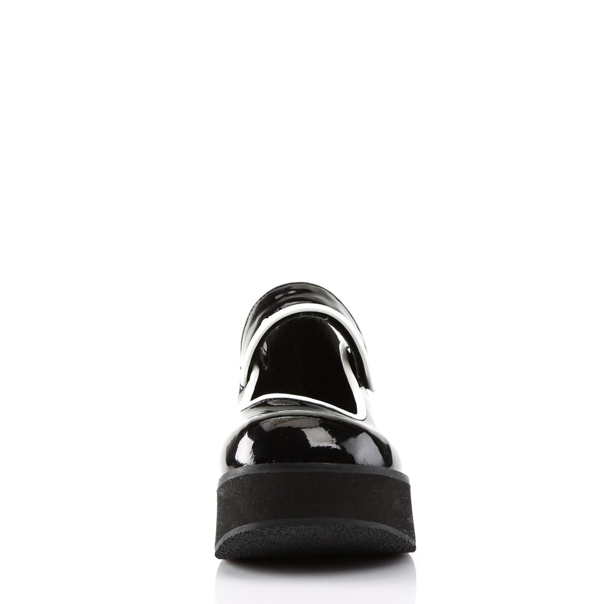 Demonia Goth Punk Mary Jane Platform Heel Pumps with Contrast Trim Secondary image