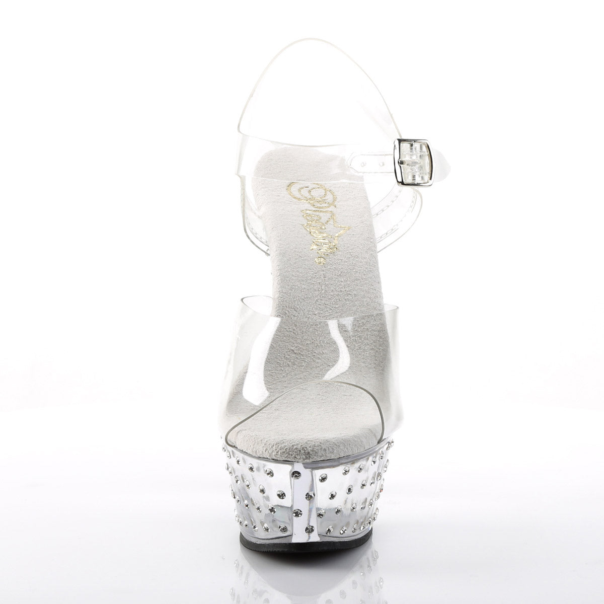 Pleaser Stardust Rhinestone Platform Ankle Strap Stiletto Sandal High Heels Secondary image