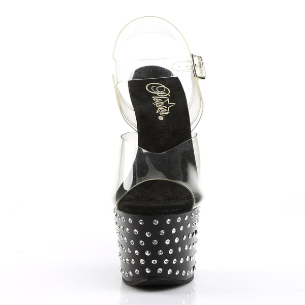 Rhinestone Platform Ankle Strap High Heels Shoes STARDUST/708 Pleaser  STARDUST/708