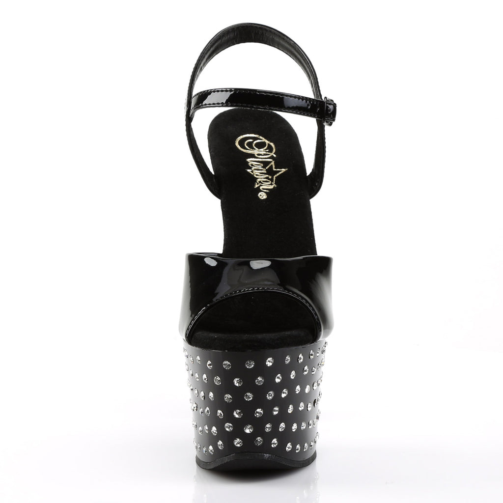 Rhinestone Studded Platform Stiletto Ankle Sandal High Heels Shoes Pleaser Pleaser STARDUST/709