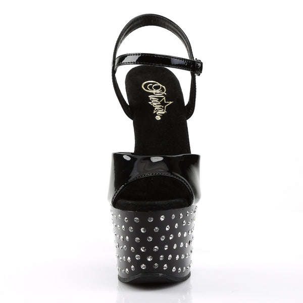 Rhinestone Studded Platform Stiletto Ankle Sandal High Heels Shoes Pleaser Pleaser STARDUST/709