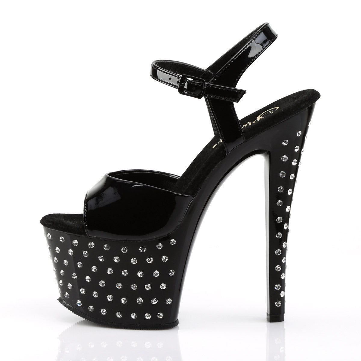 Rhinestone Studded Platform Stiletto Ankle Sandal High Heels Shoes Pleaser Pleaser STARDUST/709