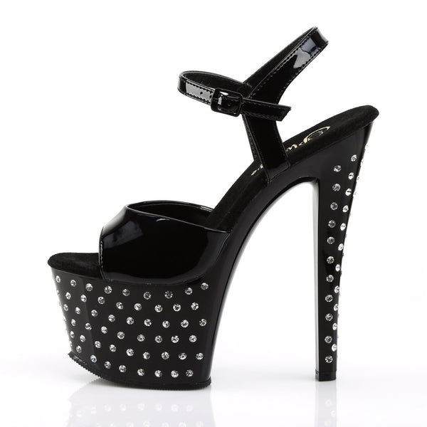 Rhinestone Studded Platform Stiletto Ankle Sandal High Heels Shoes Pleaser Pleaser STARDUST/709