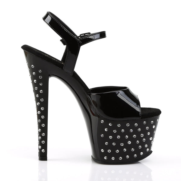 Rhinestone Studded Platform Stiletto Ankle Sandal High Heels Shoes Pleaser Pleaser STARDUST/709