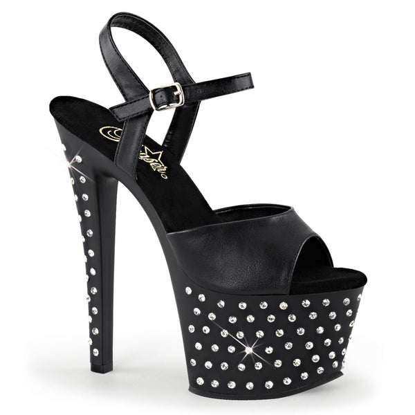 Rhinestone Studded Platform Stiletto Ankle Sandal High Heels Shoes Pleaser Pleaser STARDUST/709