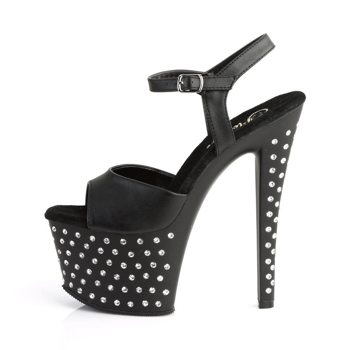 Rhinestone Studded Platform Stiletto Ankle Sandal High Heels Shoes Pleaser Pleaser STARDUST/709