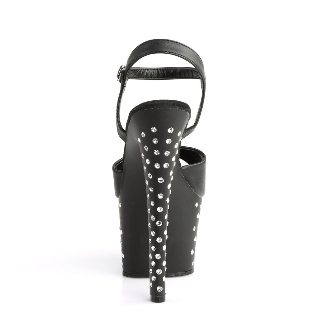 Rhinestone Studded Platform Stiletto Ankle Sandal High Heels Shoes Pleaser Pleaser STARDUST/709