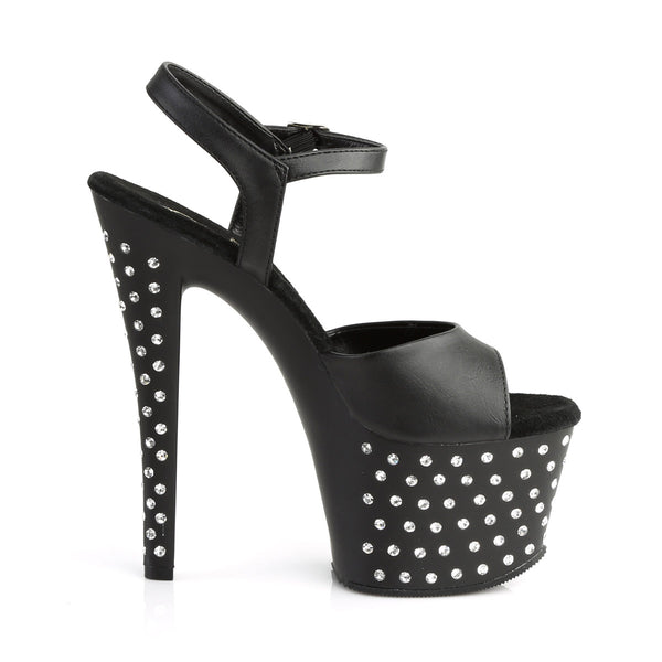 Rhinestone Studded Platform Stiletto Ankle Sandal High Heels Shoes Pleaser Pleaser STARDUST/709