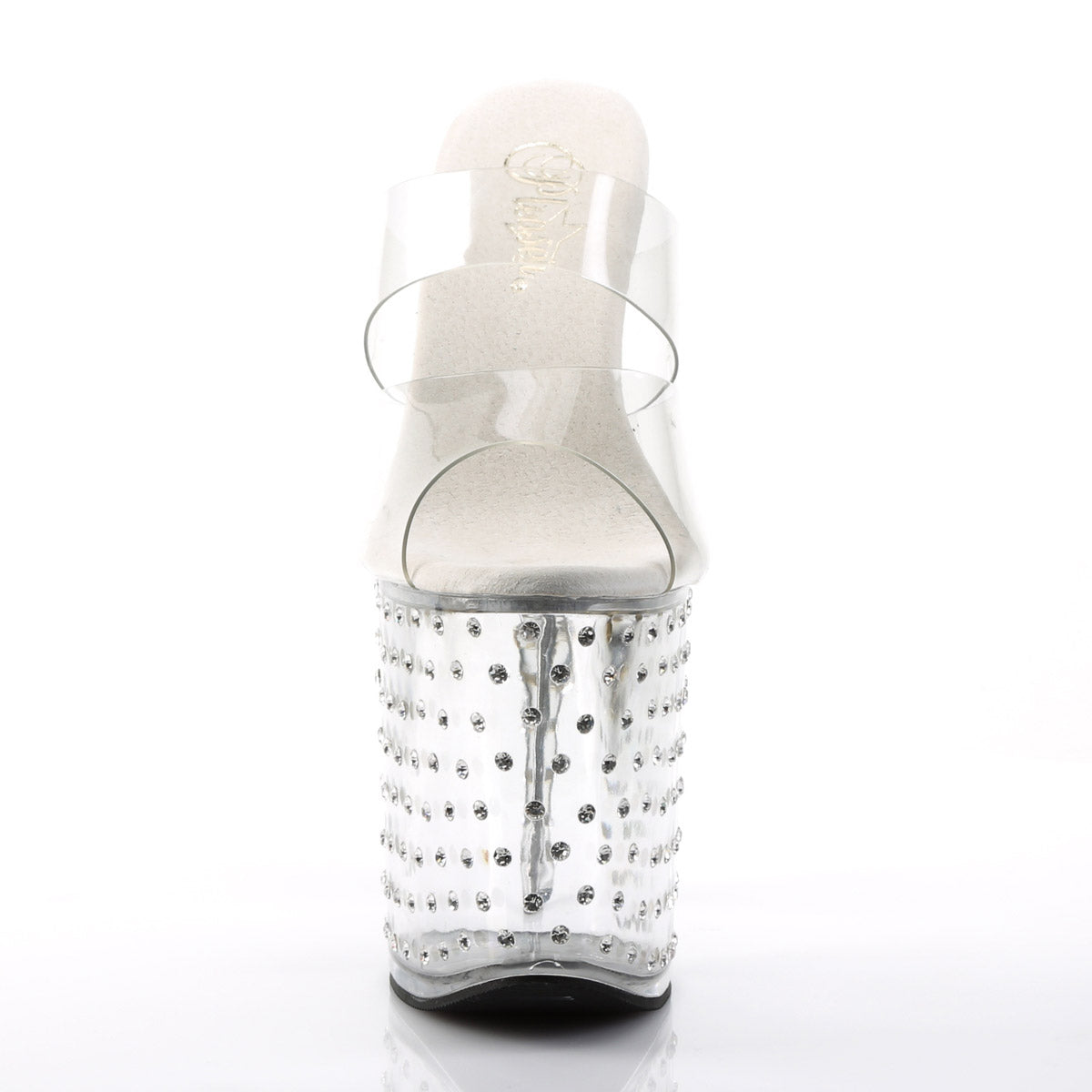 Pleaser Stardust-802 Rhinestone Platform Slide Mules High Heel Shoes for Women Secondary image