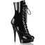 6" Heel, 1" Pf Lace-Up Ankle Boot, Side Zip Pleaser Fabulicious SULTRY/1020