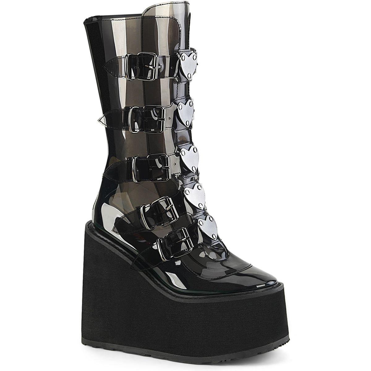 Demonia 5 1/2" Pf Mid-Calf Boot W/5 Buckle Straps, Back Metal Zip SWING/230C Secondary image