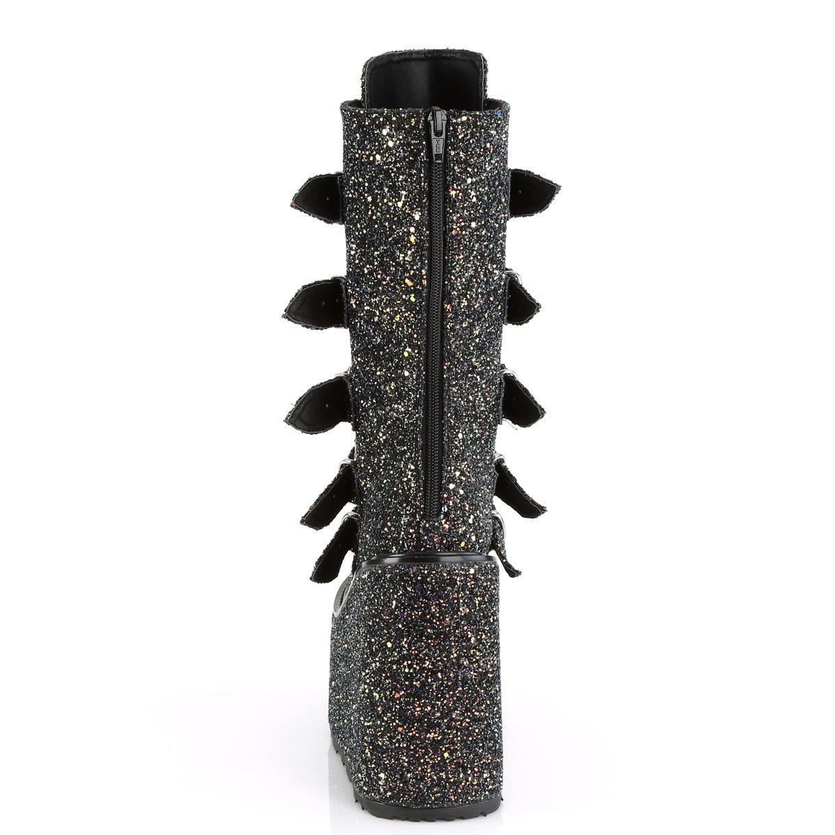 5 1/2" PF Mid-Calf Boot w/ 5 Buckle Straps, Back Metal Zip Pleaser Demonia SWING/230G