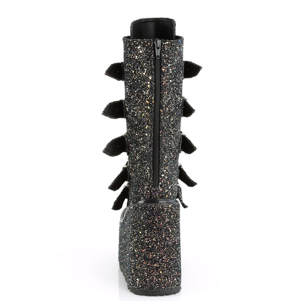 5 1/2" PF Mid-Calf Boot w/ 5 Buckle Straps, Back Metal Zip Pleaser Demonia SWING/230G