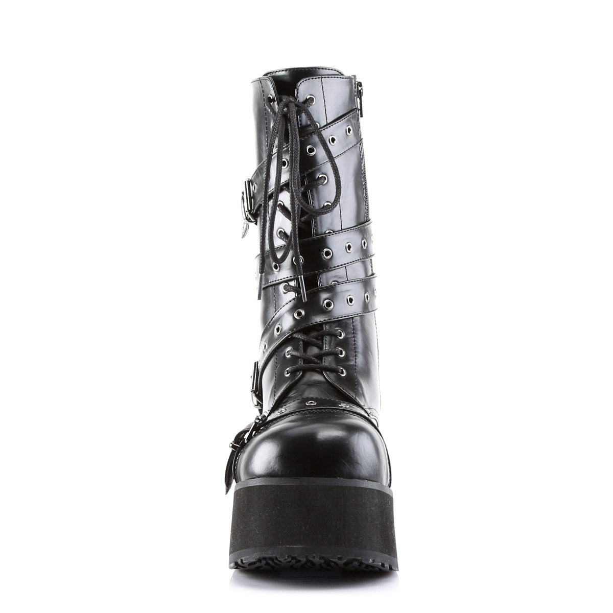 Demonia Lace Up Rivet Buckle Strap Extreme Platform Cap Toe Ankle Boots Shoes TRASHVILLE/205 Secondary image