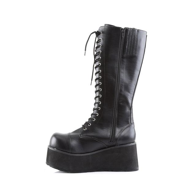 Punk Rock Lace Up Knee High Extreme Platform Zip Side Boots Shoes Pleaser Demonia TRASHVILLE/502