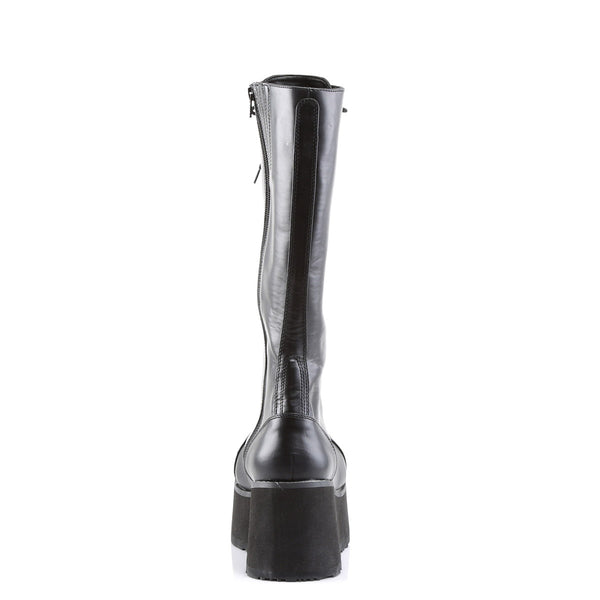 Punk Rock Lace Up Knee High Extreme Platform Zip Side Boots Shoes Pleaser Demonia TRASHVILLE/502