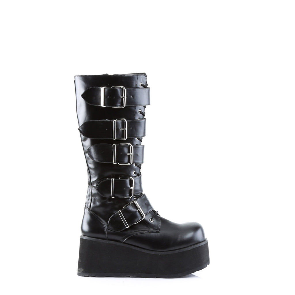 Goth Punk Rock Buckle Strap Knee High Extreme Platform Boots Shoes Pleaser Demonia TRASHVILLE/518
