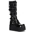 Goth Punk Rock Buckle Strap Knee High Extreme Platform Boots Shoes Pleaser Demonia TRASHVILLE/518