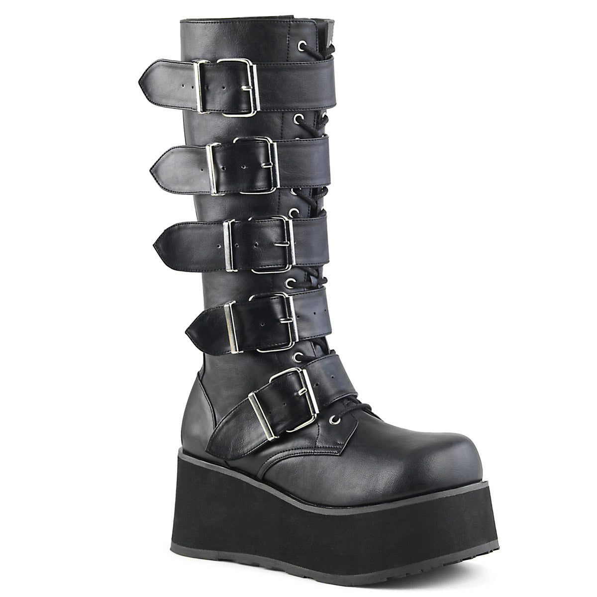 Demonia Goth Punk Rock Buckle Strap Knee High Extreme Platform Boots Shoes TRASHVILLE/518 Secondary image