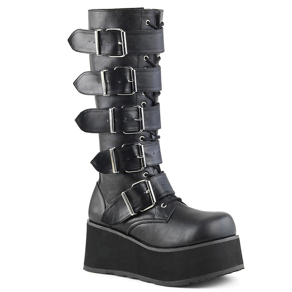 Goth Punk Rock Buckle Strap Knee High Extreme Platform Boots Shoes Pleaser Demonia TRASHVILLE/518