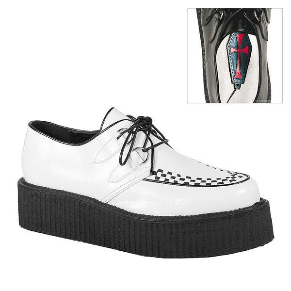 Goth Punk Rockabilly Blucher Derby Lace Platform Creeper Boots Shoes Pleaser Demonia V/CREEPER/502