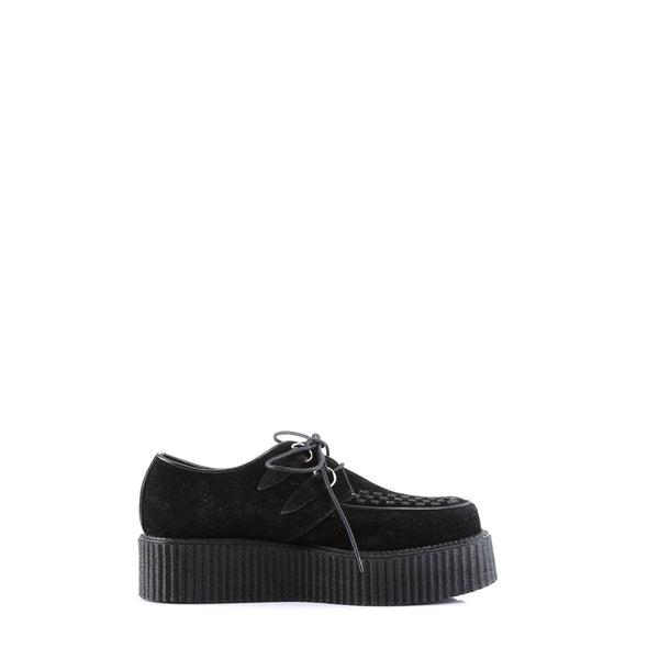 Goth Punk Rockabilly Blucher Faux Suede Platform Creeper Boots Shoes Pleaser Demonia V/CREEPER/502S