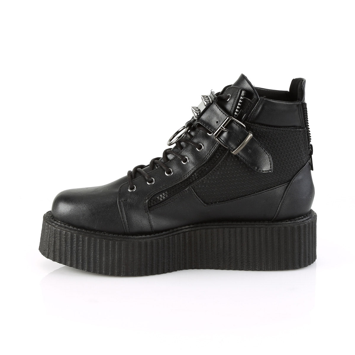 Demonia 2" PF Oxford Creeper Bootie, Inner & Outer Side Zip V/CREEPER/566 Secondary image