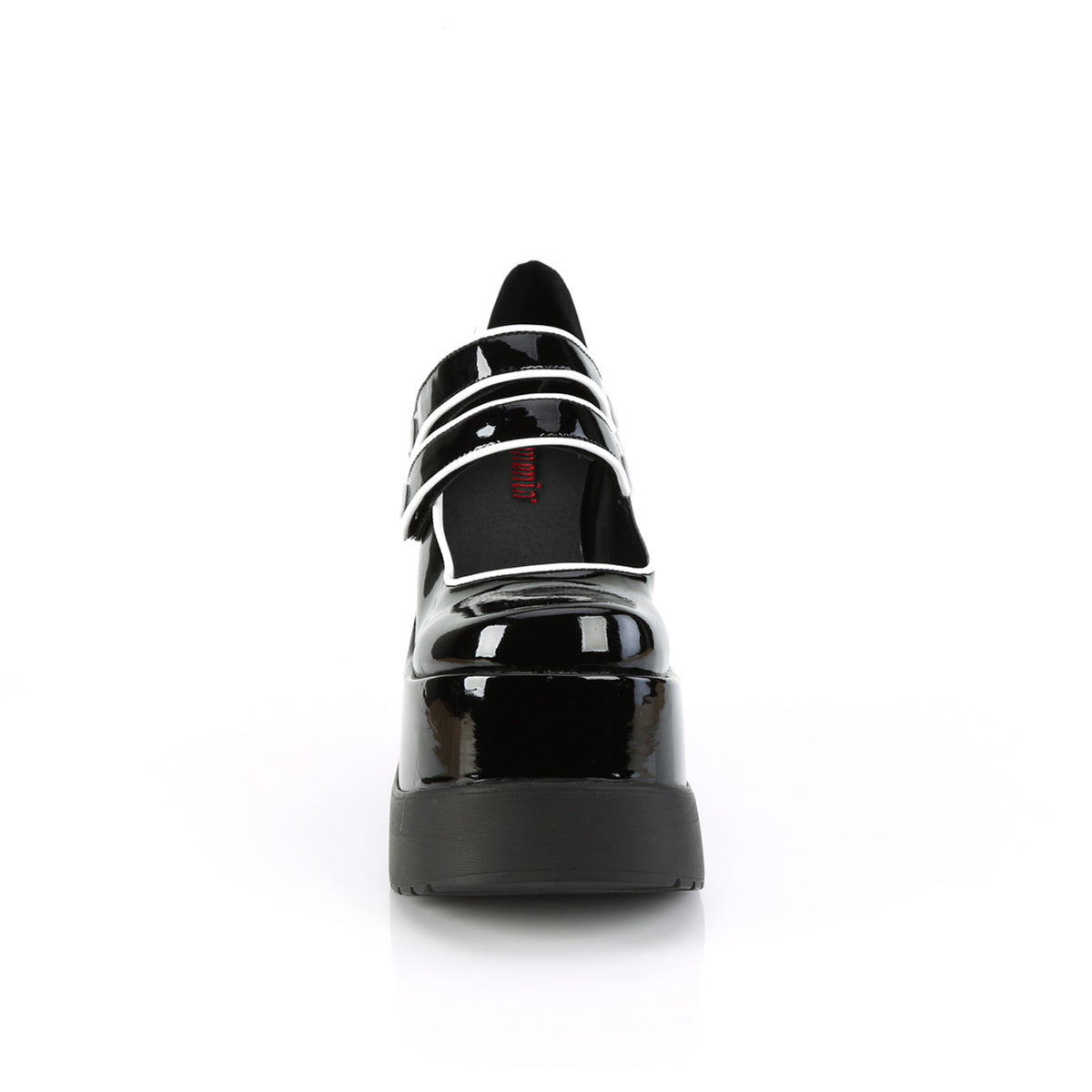 Demonia 5 Inch Wedge Platform Maryjane Shoes with Double Hook-and-Loop Straps Secondary image