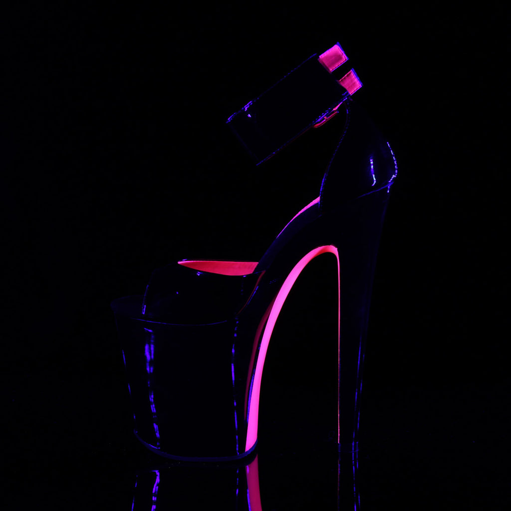 8" Heel, 4" PF d' Orsay Sandal w/ Ankle Cuff Pleaser Pleaser XTREME/875TT
