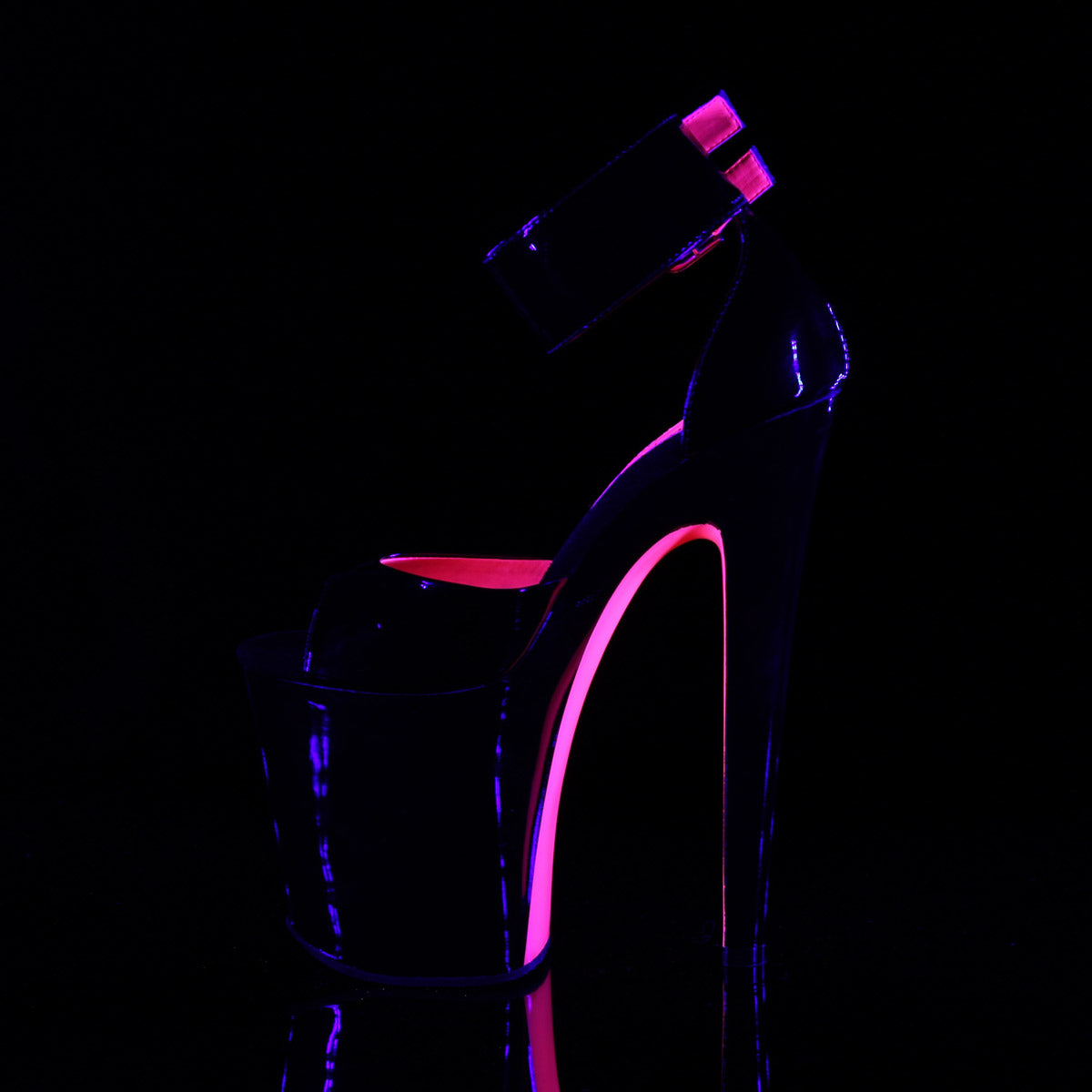 8" Heel, 4" PF d' Orsay Sandal w/ Ankle Cuff Pleaser Pleaser XTREME/875TT